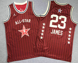 Youth 2024 All Star Los Angeles Lakers #23 LeBron James Crimson Stitched Jersey