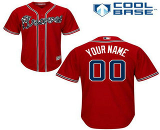 Youth's Atlanta Braves Alternate Red Cool Base Stitched Baseball Jersey