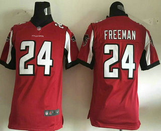 Youth Atlanta Falcons #24 Devonta Freeman Red Nike Game Jersey