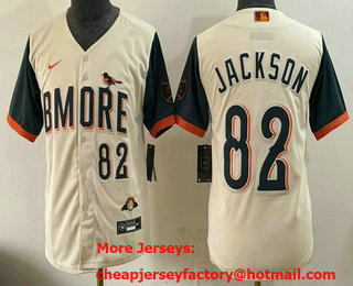 Youth Baltimore Orioles #82 Jeremiah Jackson Cream 2026 City Connect Stadium Jersey