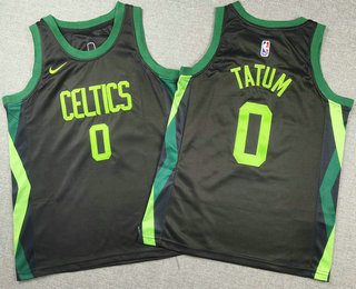 Youth Boston Celtics #0 Jayson Tatum 2024 Black City Edition Swingman Stitched Jersey