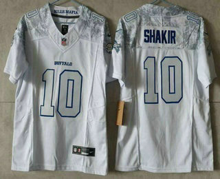 Youth Buffalo Bills #10 Khalil Shakir Limited White Rivalries FUSE Vapor Jersey