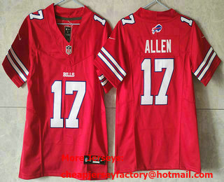 Youth Buffalo Bills #17 Josh Allen Limited Red FUSE Vapor Jersey