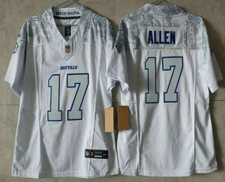 Youth Buffalo Bills #17 Josh Allen Limited White Rivalries FUSE Vapor Jersey