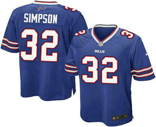 Youth Buffalo Bills #32 O. J. Simpson Royal Blue Team Color NFL Nike Game Jersey