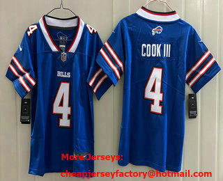 Youth Buffalo Bills #4 James Cook III Limited Blue Vapor Jersey