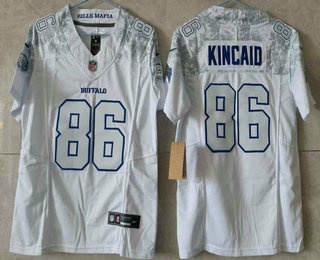 Youth Buffalo Bills #86 Dalton Kincaid Limited White Rivalries FUSE Vapor Jersey