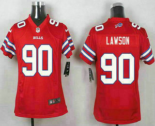 Youth Buffalo Bills #90 Shaq Lawson Red Stitched NFL Limited Rush Jersey