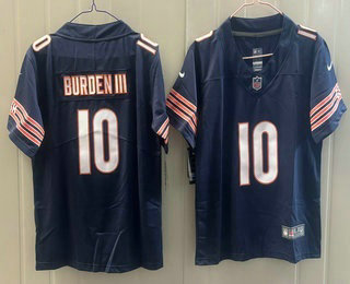 Youth Chicago Bears #10 Luther Burden III Limited Navy Vapor Jersey