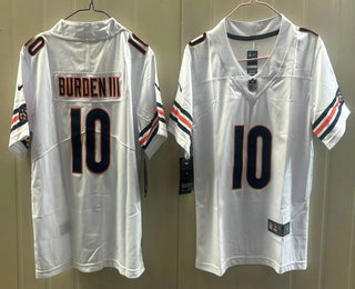 Youth Chicago Bears #10 Luther Burden III Limited White Vapor Jersey
