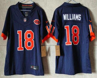 Youth Chicago Bears #18 Caleb Williams Navy 2026 FUSE Rivalries Collection Limited Stitched Jersey