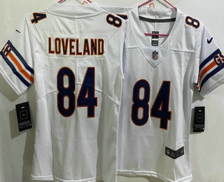 Youth Chicago Bears #84 Colston Loveland Limited White Vapor Jersey