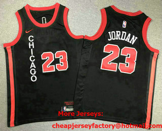 Youth Chicago Bulls #23 Michael Jordan Black 2023 City Icon Swingman Jersey