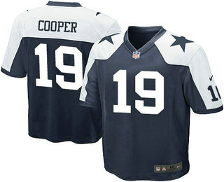 Youth Dallas Cowboys #19 Amari Cooper Navy Blue Thanksgiving Alternate Stitched NFL Nike Game Jersey