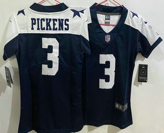 Youth Dallas Cowboys #3 George Pickens Limited Navy Alternate Vapor Jersey