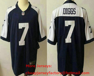 Youth Dallas Cowboys #7 Trevon Diggs Limited Navy Alternate Vapor Jersey