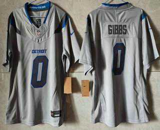 Youth Detroit Lions #0 Jahmyr Gibbs Grey 2026 FUSE Rivalries Collection Limited Stitched Jersey