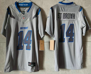 Youth Detroit Lions #14 Amon Ra St Brown Grey 2026 FUSE Rivalries Collection Limited Stitched Jersey