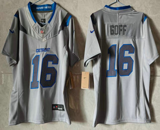 Youth Detroit Lions #16 Jared Goff Grey 2026 FUSE Rivalries Collection Limited Stitched Jersey