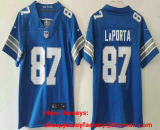 Youth Detroit Lions #87 Sam Laporta Limited Blue 2024 Vapor Stitched Jersey
