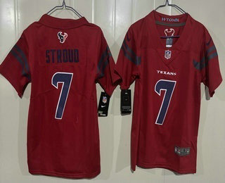 Youth Houston Texans #7 CJ Stroud Limited Red Vapor Jersey