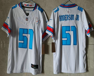 Youth Houston Texans #7 CJ Stroud White 2026 FUSE Rivalries Collection Limited Stitched Jersey (3)