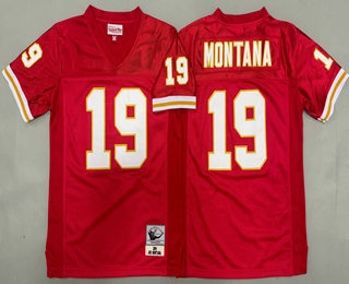 Youth Kansas City Chiefs #19 Joe Montana Red 1994 Throwback Jersey