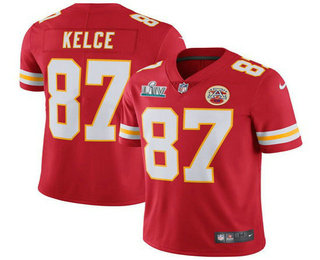 Youth Kansas City Chiefs #87 Travis Kelce Red 2020 Super Bowl LIV Vapor Untouchable Stitched NFL Nike Limited Jersey