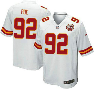 Youth Kansas City Chiefs #92 Dontari Poe White Road NFL Nike Game Jersey