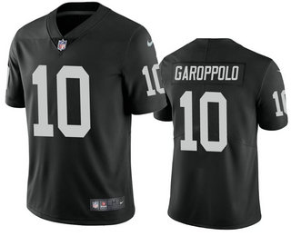 Youth Las Vegas Raiders #10 Jimmy Garoppolo Black Vapor Untouchable Stitched Football Jersey