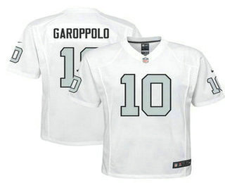 Youth Las Vegas Raiders #10 Jimmy Garoppolo White 2023 Color Rush Stitched Nike Limited Jersey