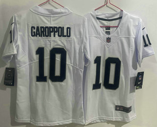 Youth Las Vegas Raiders #10 Jimmy Garoppolo White 2023 Vapor Untouchable Stitched Nike Limited Jersey