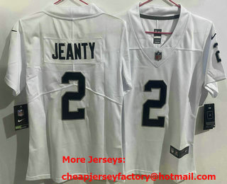 Youth Las Vegas Raiders #2 Ashton Jeanty Limited White Vapor Jersey