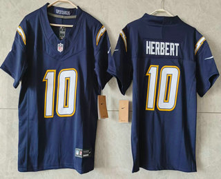 Youth Los Angeles Chargers #10 Justin Herbert Limited Navy FUSE Throwback Jersey