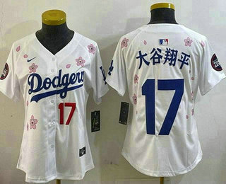 Youth Los Angeles Dodgers #17 Shohei Ohtani White Japanese 2025 Tokyo Series Limited Jersey