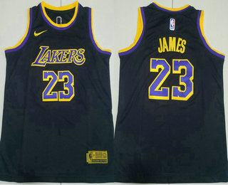 Youth Los Angeles Lakers #23 LeBron James Black Nike Swingman 2022 Earned Edition Stitched Jersey