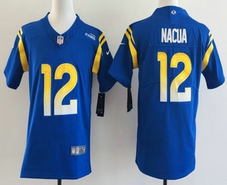 Youth Los Angeles Rams #12 Puka Nacua Limited Royal Vapor Jersey