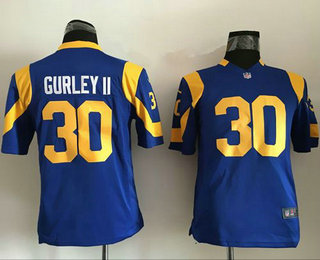 Youth Los Angeles Rams #30 Todd Gurley II Royal Blue Alternate Nike Game Jersey