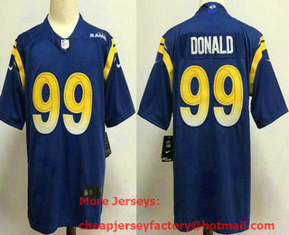 Youth Los Angeles Rams #99 Aaron Donald Limited Royal 2020 Vapor Untouchable Jersey