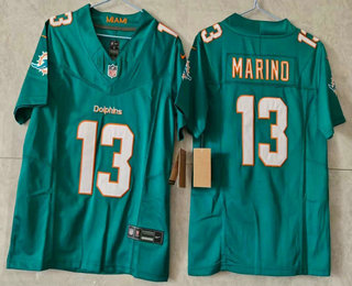Youth Miami Dolphins #13 Dan Marino Limited Green FUSE Vapor Jersey
