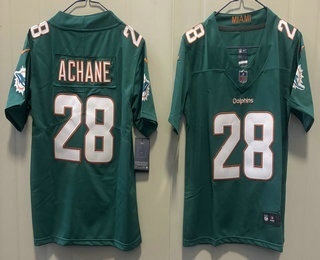 Youth Miami Dolphins #28 DeVon Achane Aqua Vapor Limited Stitched Jersey