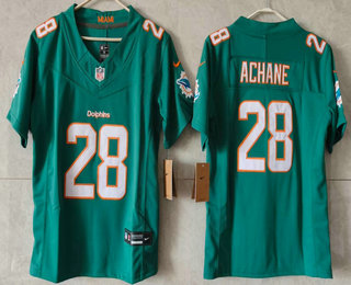 Youth Miami Dolphins #28 DeVon Achane Limited Green FUSE Vapor Jersey