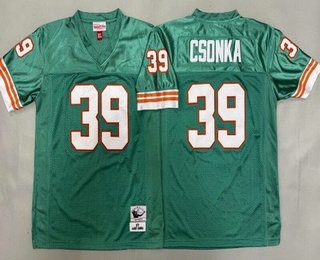 Youth Miami Dolphins #39 Larry Csonka Aqua 1973 Throwback Jersey