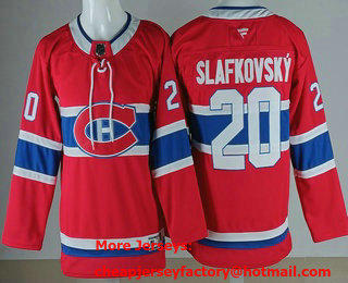 Youth Montreal Canadiens #20 Juraj Slafkovsky Red Authentic Jersey