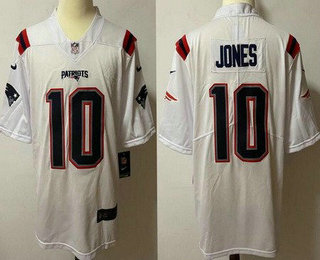 Youth New England Patriots #10 Mac Jones Limited White Vapor Jersey