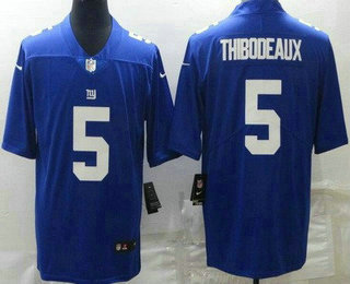 Youth New York Giants #5 Kayvon Thibodeaux Limited Blue Vapor Jersey