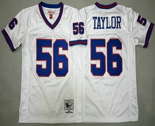 Youth New York Giants #56 Lawrence Taylor White 1990 Throwback Jersey