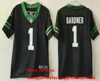 Youth New York Jets #1 Sauce Gardner Limited Black 2024 Vapor Jersey