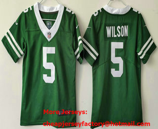 Youth New York Jets #5 Garrett Wilson Limited Green 2024 Vapor Jersey