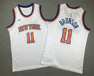 Youth New York Knicks #11 Jalen Brunson White Icon Swingman Jersey